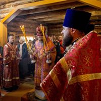 Настоятель нашего храма разделил радость  с приходом Борисоглебского храма накануне престольного торжества